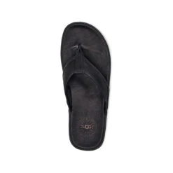 UGG® - Men's Seaside Leather Flip Flop Sandals (1102690-BLK) -SVP Sports Sale UGG Men s Seaside Leather Flip Flop Sandals 1102690 BLK 05