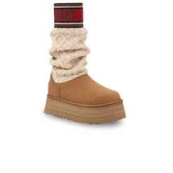 UGG® - Women's Classic Sweater Letter Boots (1144045-CHE) -SVP Sports Sale UGG Women s Classic Sweater Letter Boots 1144045 CHE 03