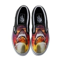 Vans - Kids' (Preschool) Classic Slip-On Shark Sunset Shoes (7Q5GAC7) -SVP Sports Sale Vans Kids Classic Slip On Shark Sunset 7Q5GAC7