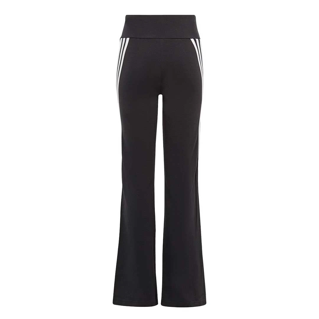 Adidas - Girls' (Junior) 3-Stripes Cotton Flared Tights (IC0115) 4 Adidas - Girls' (Junior) 3-Stripes Cotton Flared Tights (IC0115) - Image 2