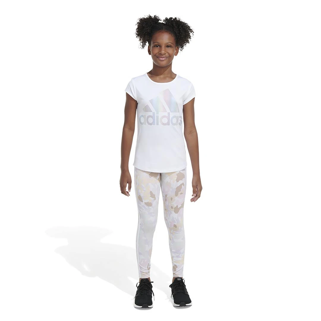 Adidas - Girls' (Junior) All Over Print 7/8 Cotton Tights (GB9030) 4 Adidas - Girls' (Junior) All Over Print 7/8 Cotton Tights (GB9030) - Image 2