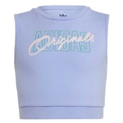 Adidas - Girls' (Junior) Graphic Print Crop Tank Top (IB8459)