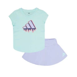 Adidas - Girls' T-Shirt & Skort Set (JK4549)