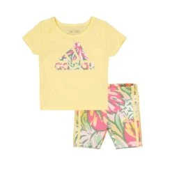 Adidas - Girls' (Infant) Printed T-Shirt & Bike Shorts Set (IU7605)