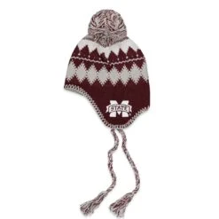 Adidas - Kids' (Junior) Mississippi State Bulldogs Basic Cuff Knit Pom (R48D7W89)