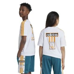 Adidas - Kids' (Junior) White Logo Short Sleeve T-Shirt (IX5191) -SVP Sports Sale adidas Kids Junior White Logo Short Sleeve T Shirt IX5191 03