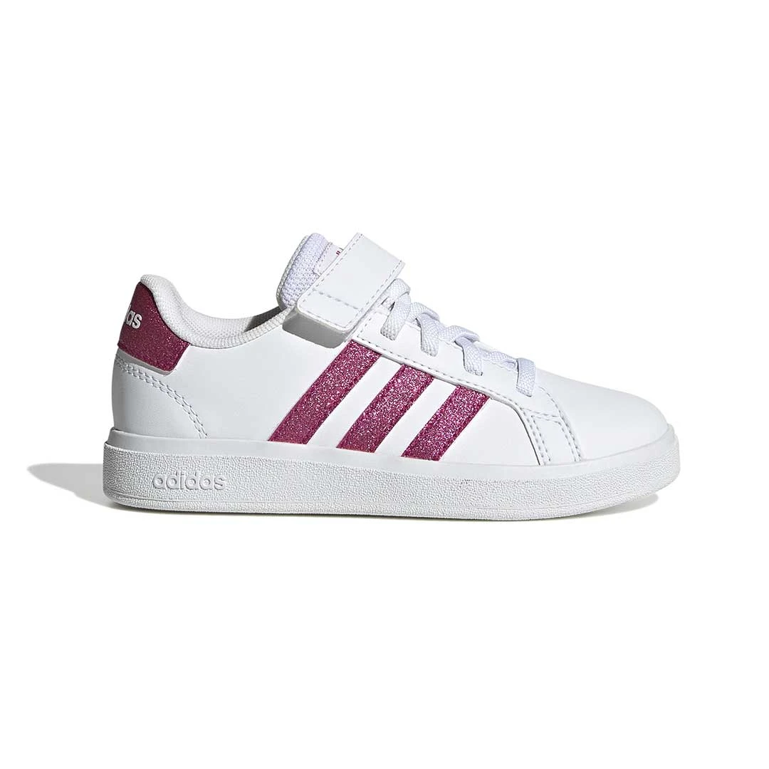 Adidas - Kids' (Preschool) Grand Court Elastic Lace Shoes (GX7159) 3 Adidas - Kids' (Preschool) Grand Court Elastic Lace Shoes (GX7159)