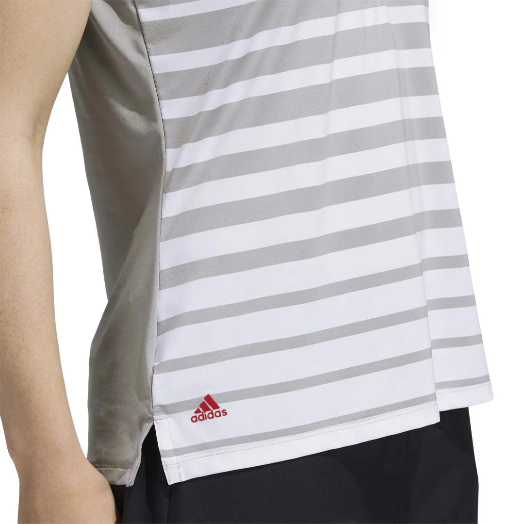 Adidas - Women's Stripe Sleeveless Polo (GJ9455) 5 Adidas - Women's Stripe Sleeveless Polo (GJ9455) - Image 3