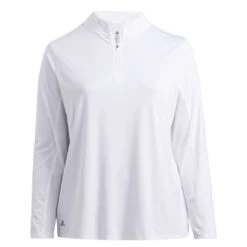 Adidas - Women's Ultimate365 1/2 Zip Long Sleeve Golf T-Shirt (Plus Size) (HA3396)