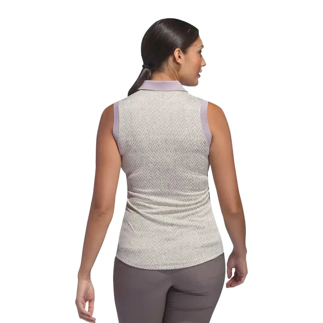 Adidas - Women's Ultimate365 Jacquard Sleeveless Polo (IP8691) 5 Adidas - Women's Ultimate365 Jacquard Sleeveless Polo (IP8691) - Image 3