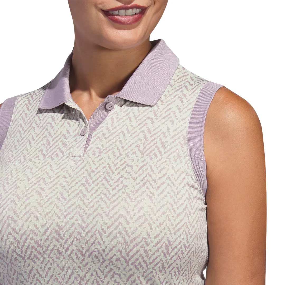 Adidas - Women's Ultimate365 Jacquard Sleeveless Polo (IP8691) 6 Adidas - Women's Ultimate365 Jacquard Sleeveless Polo (IP8691) - Image 4