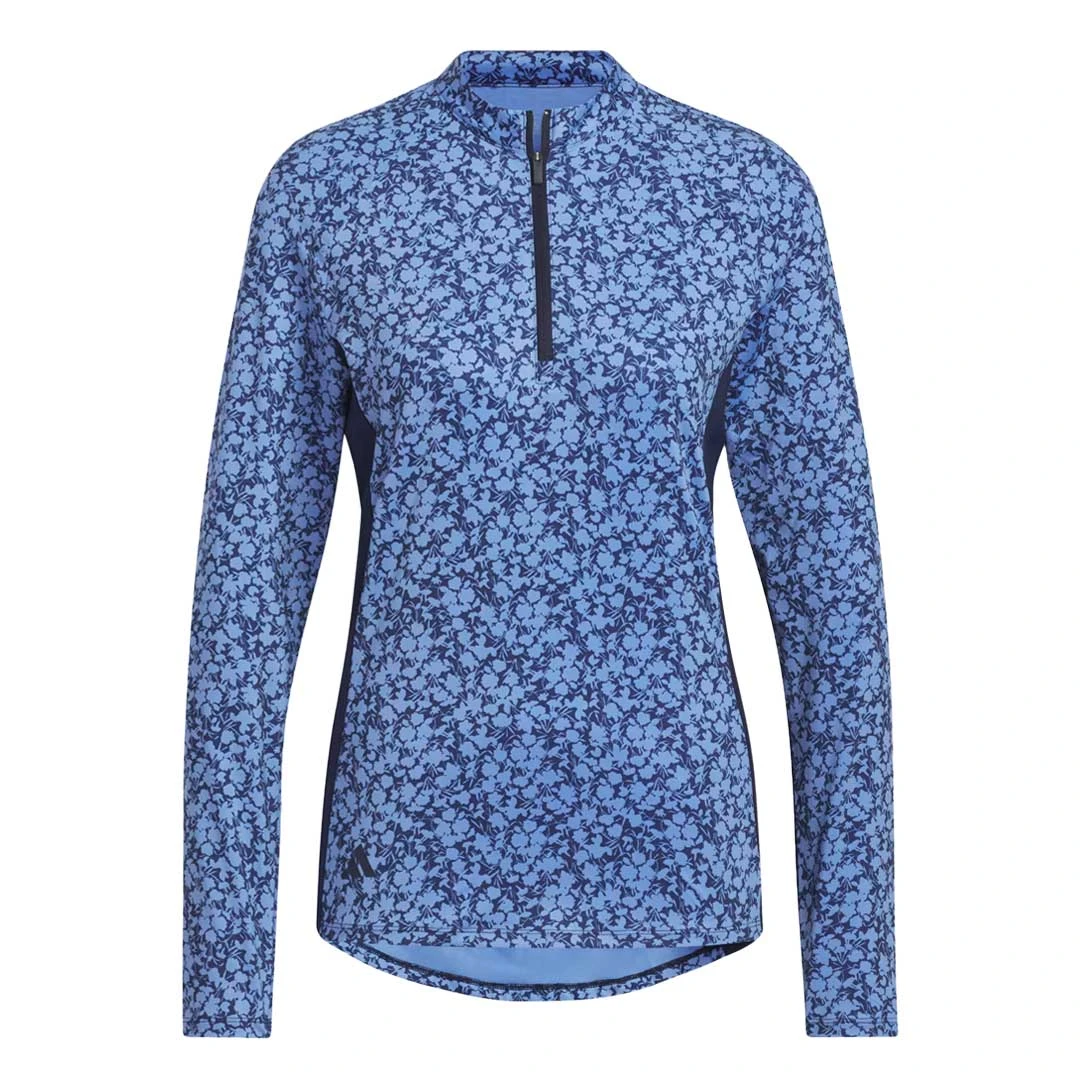 Adidas - Women's Ultimate365 Printed 1/4 Zip Mock-Neck Long Sleeve Polo (HT1253) 3 Adidas - Women's Ultimate365 Printed 1/4 Zip Mock-Neck Long Sleeve Polo (HT1253)