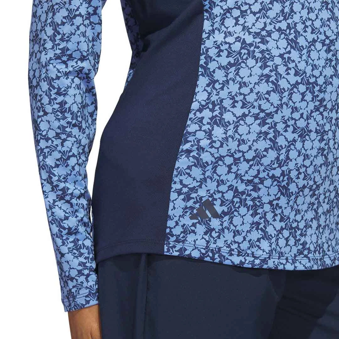 Adidas - Women's Ultimate365 Printed 1/4 Zip Mock-Neck Long Sleeve Polo (HT1253) 7 Adidas - Women's Ultimate365 Printed 1/4 Zip Mock-Neck Long Sleeve Polo (HT1253) - Image 5