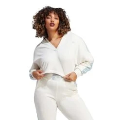 Adidas - Women's V-Neck Short Hoodie (IC8521) 7 Adidas - Women's V-Neck Short Hoodie (IC8521) -SVP Sports Sale adidas Women s V Neck Short Hoodie IC8521 02