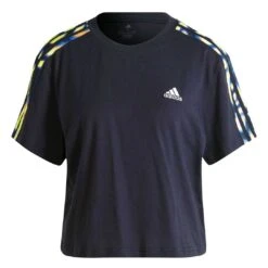 Adidas - Women's Vibrant Print 3-Stripes Cotton Crop T-Shirt (IL5868)